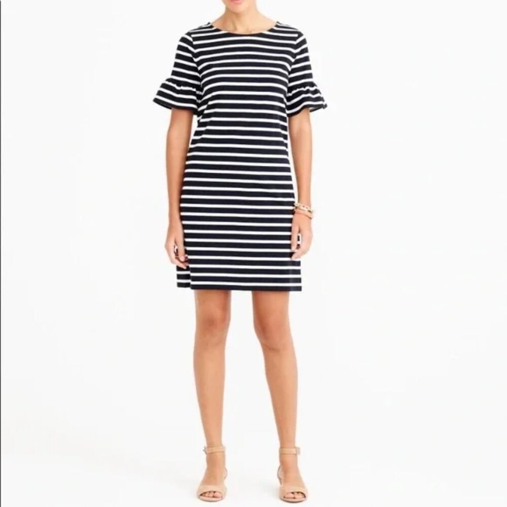 J. Crew Factory Striped Bell Sleeve Dress XL